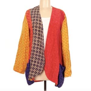 vintage silk patchwork kimono